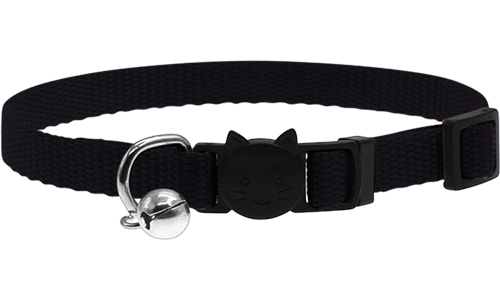 Verstelbare breakaway kattenhalsband in violet, lichtgewicht, met veiligheidsgesp en kleine zilveren bel.
