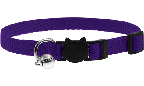 Verstelbare breakaway kattenhalsband in oranje, lichtgewicht, met veiligheidsgesp en kleine zilveren bel.