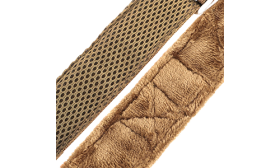 Bruin zacht gevoerd reflecterend hondenharnas met anti-trek ontwerp, verbeterde zichtbaarheid, veilige gesp.