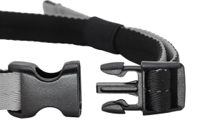 Zacht gevoerd verstelbaar hondenmuilkorf in grijs, lichtgewicht nylon, stevige gesp voor comfort van de hond.