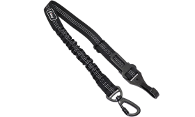 Reflecterende zwarte veiligheidshondenriem voor de auto, 55-65 cm, verstelbare band, metalen clip voor zorgeloze reis.
