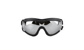 UV-beschermende honden zonnebril met verstelbare banden, waterdicht, voor hoofd 36-56 cm, kaak 20-25 cm.