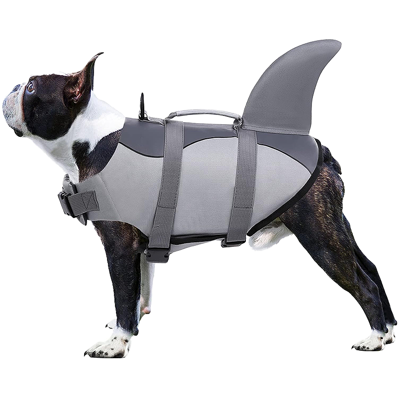 Stijlvol Hondenzwemvest - Haai Haai-thema honden reddingsvest met veilige banden, voor veiligheid en drijfvermogen. Geschikt voor verschillende honden.