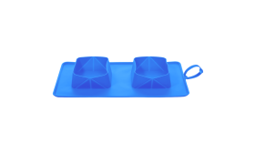 Opvouwbare Reisbak voor Honden - 1200ml Dubbele Opvouwbare Voedingsmat