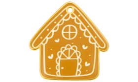 Gegraveerde Peperkoekhuisje Hondenpenning