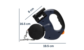 Tangle-vrije intrekbare dubbele hondenriem met LED-lamp – 3 m/10 ft duo-riem voor twee honden