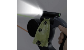 Tangle-vrije intrekbare dubbele hondenriem met LED-lamp – 3 m/10 ft duo-riem voor twee honden