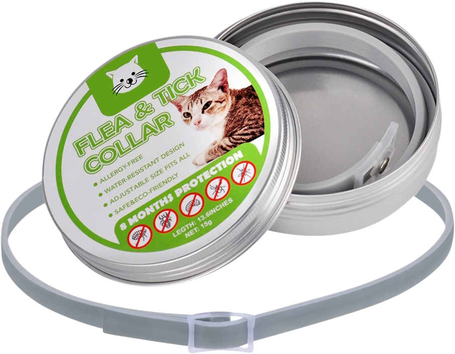 Natuurlijke Vlooien en Teken Halsband voor Katten Natuurlijke vlooien- en tekenhalsband voor katten, 8 maanden bescherming, waterdicht en duurzaam ontwerp.